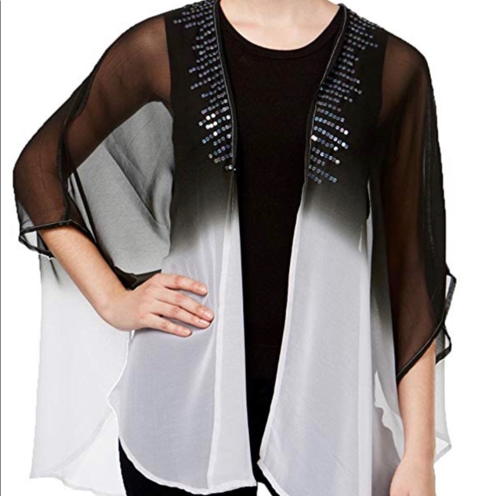 Steve Madden Womens Sequined Ombre Kimono One Size - Picture 2 of 2